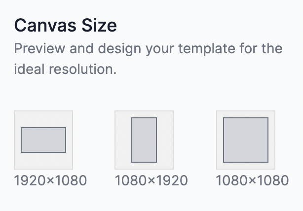 Setting the canvas template preview size